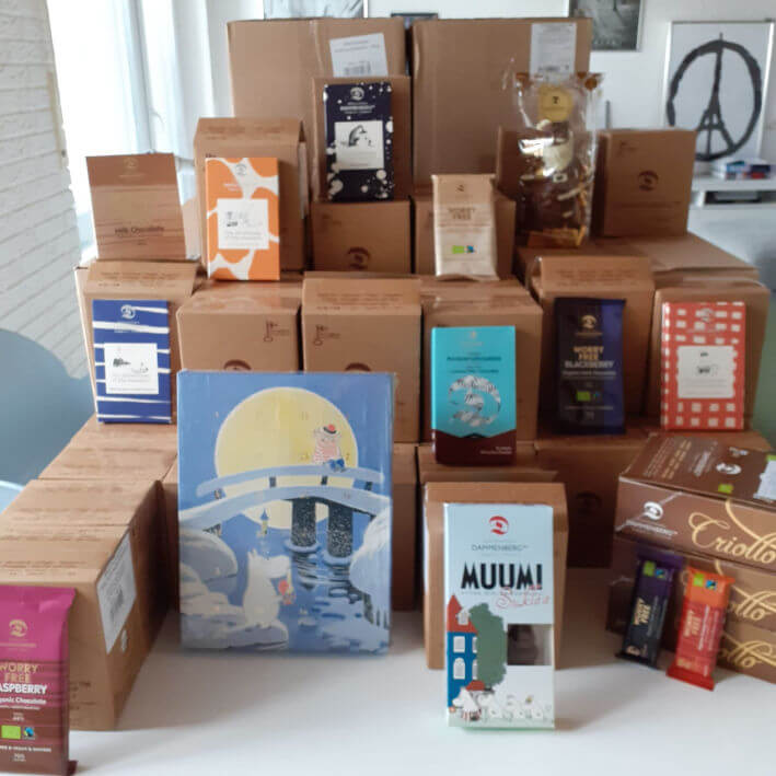 Informationen zu Lieferungen von Dammenberg, Guittard, Malmö und Cocoa-Libre