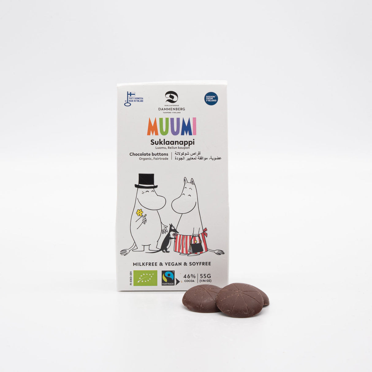 Bio Milch-Alternative Schokotaler-Set (3 Packungen) - Muumi 46% (Dammenberg)