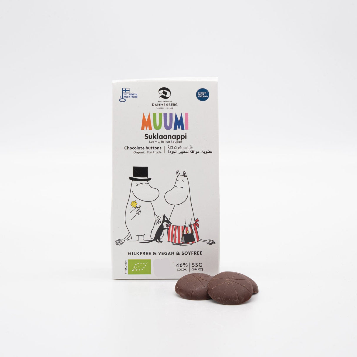 Bio Milch-Alternative Schokotaler-Set (3 Packungen) - Muumi 46% (Dammenberg) - Schoko Wunderland