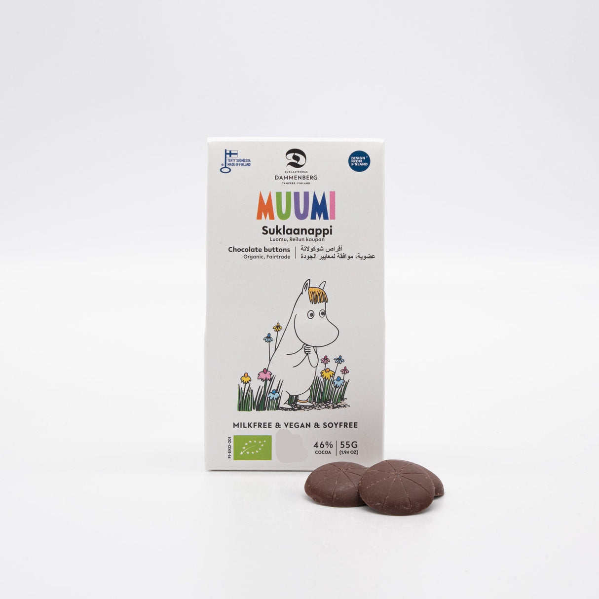 Bio Milch-Alternative Schokotaler-Set (3 Packungen) - Muumi 46% (Dammenberg) - Schoko Wunderland