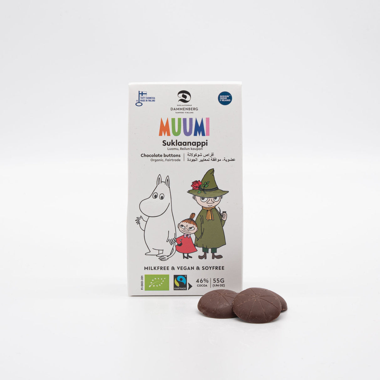 Bio Milch-Alternative Schokotaler-Set (3 Packungen) - Muumi 46% (Dammenberg)