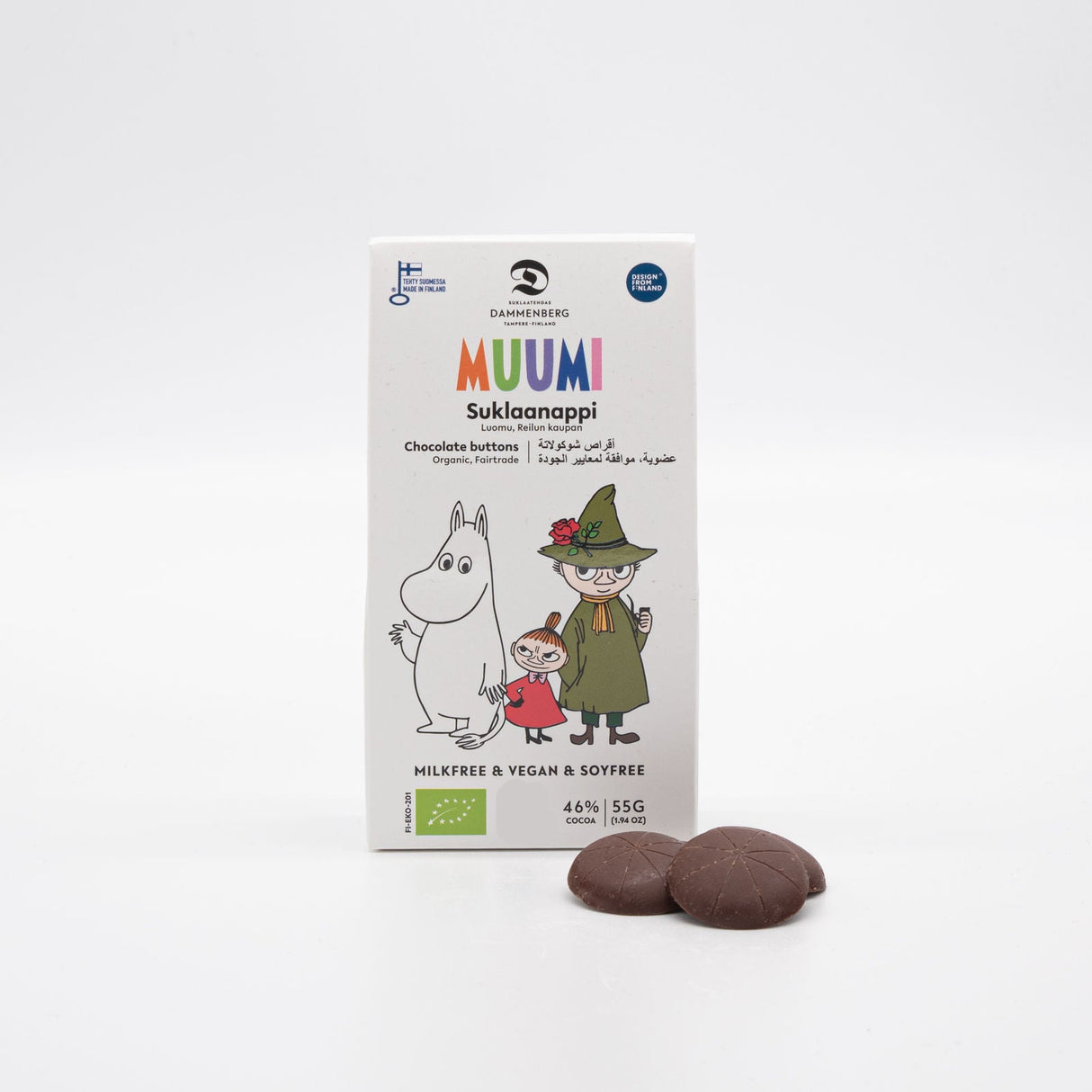 Bio Milch-Alternative Schokotaler-Set (3 Packungen) - Muumi 46% (Dammenberg) - Schoko Wunderland
