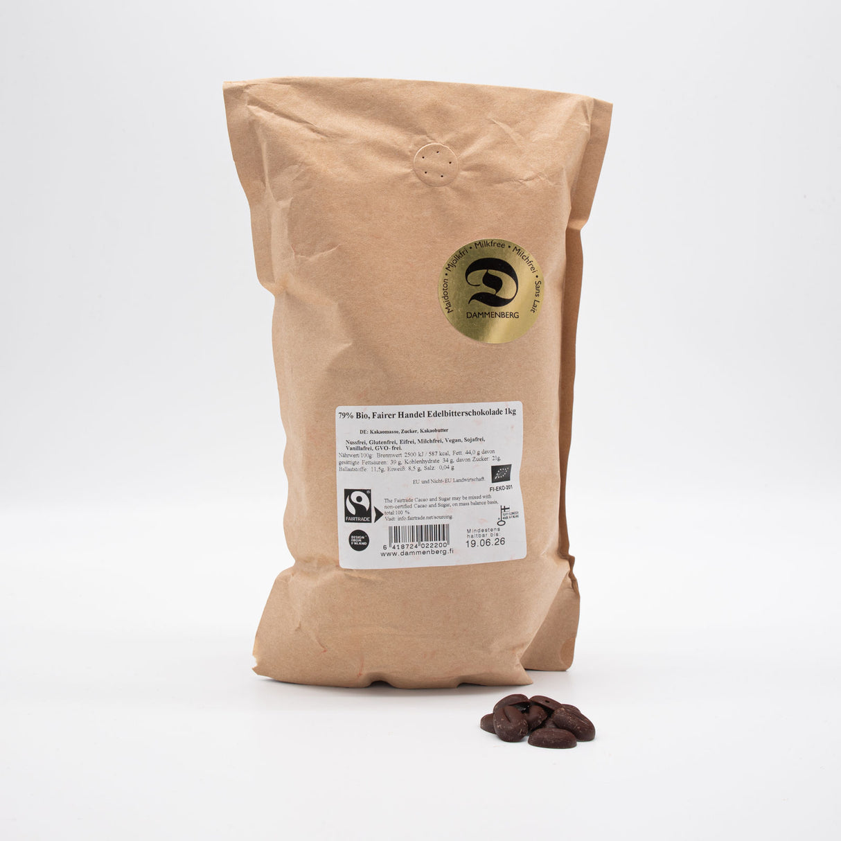 Bio Back-Schokotaler Zartbitter (lose verpackt) - Criollo 79% (Dammenberg)