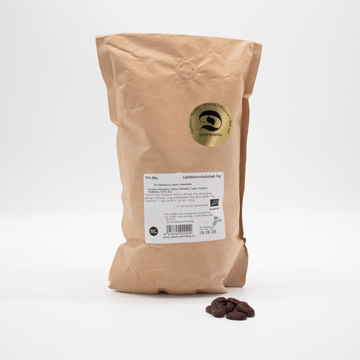Bio Back-Schokotaler Zartbitter (lose verpackt) - Criollo 79% (Dammenberg) - Schoko Wunderland