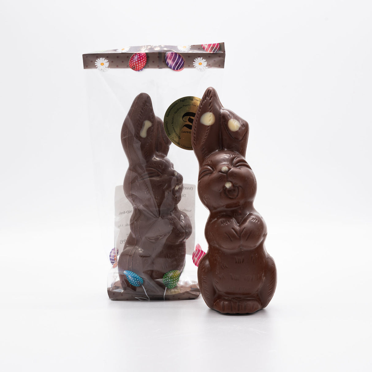 Bio 120g Handgefertigter milch- u. sojafreier Osterhase - 46% (Dammenberg)