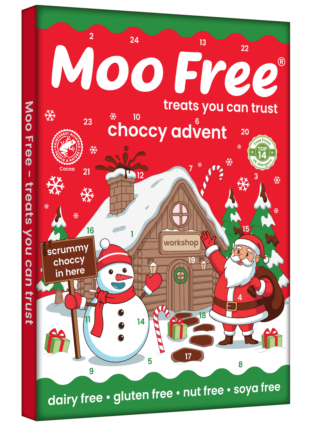 Adventskalender Milchschokolade-Alternative (Moo Free)