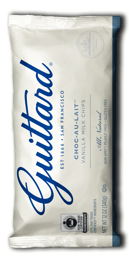 340g white milk chocolate drops - Choc-au-lait (Guittard)