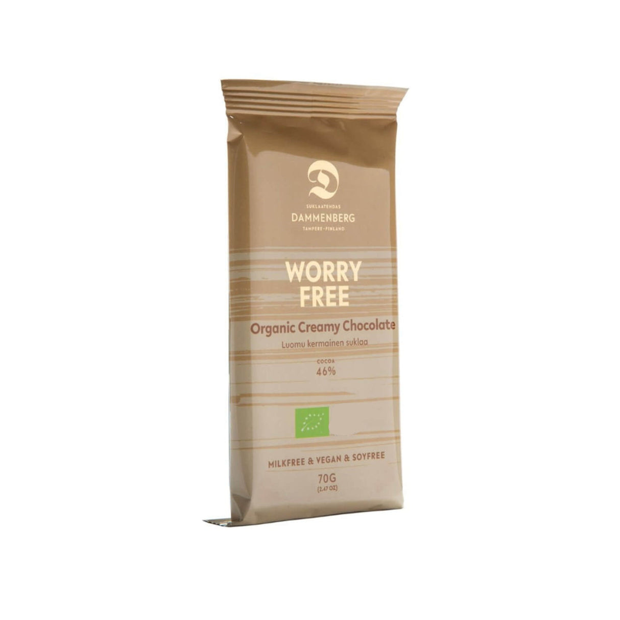 Bio Milchalternative Schokolade – Worry free 46% (Dammenberg) - Schoko Wunderland