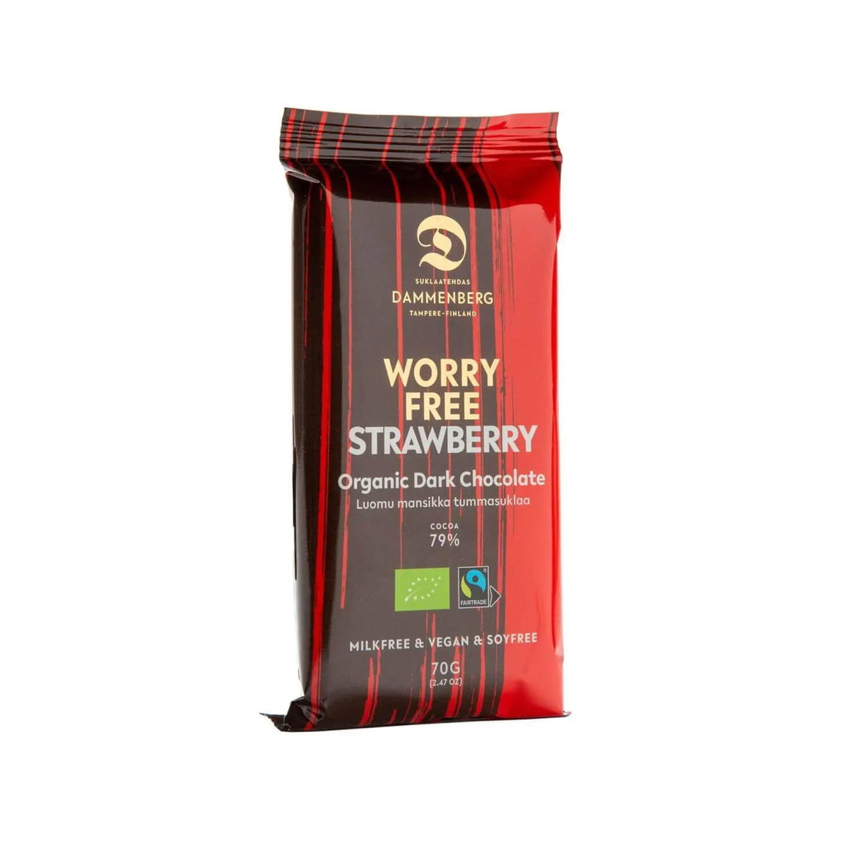 Organic Dark Chocolate - Worry-free Strawberry 79% (Dammenberg)