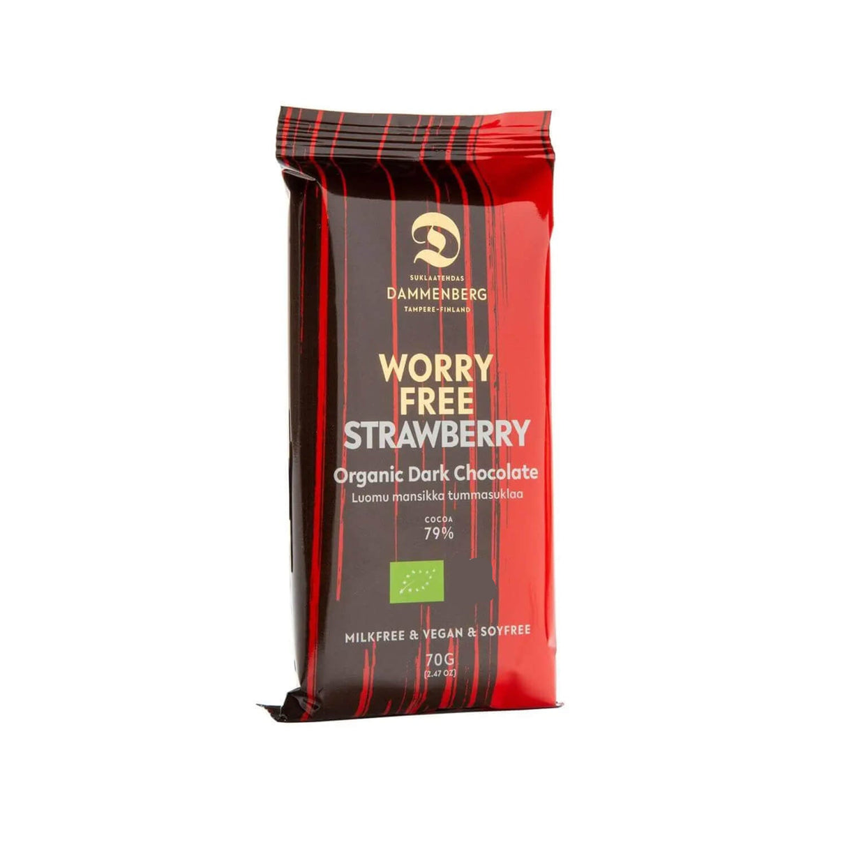 Bio Zartbitter - Worry free Erdbeere 79% (Dammenberg) - Schoko Wunderland