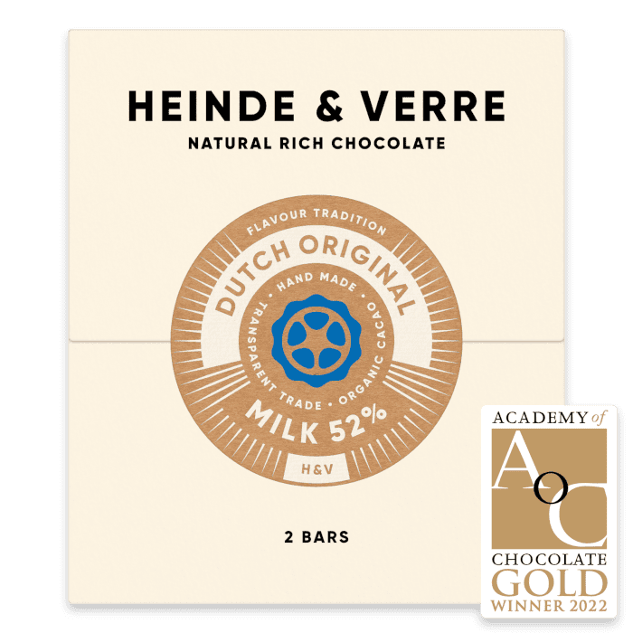 Dutch Original 2 Tafel nussfreie Milchschokolade - 52% (Heinde & Verre) - Schoko Wunderland