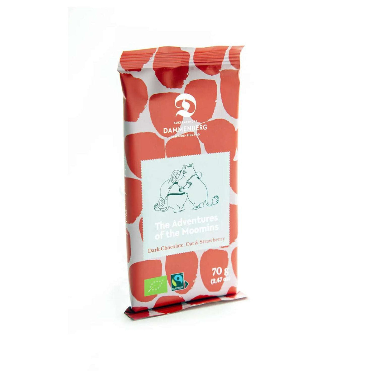 Bio Dunkle Schokolade - Moomin Hafer Erdbeere 56% (Dammenberg)