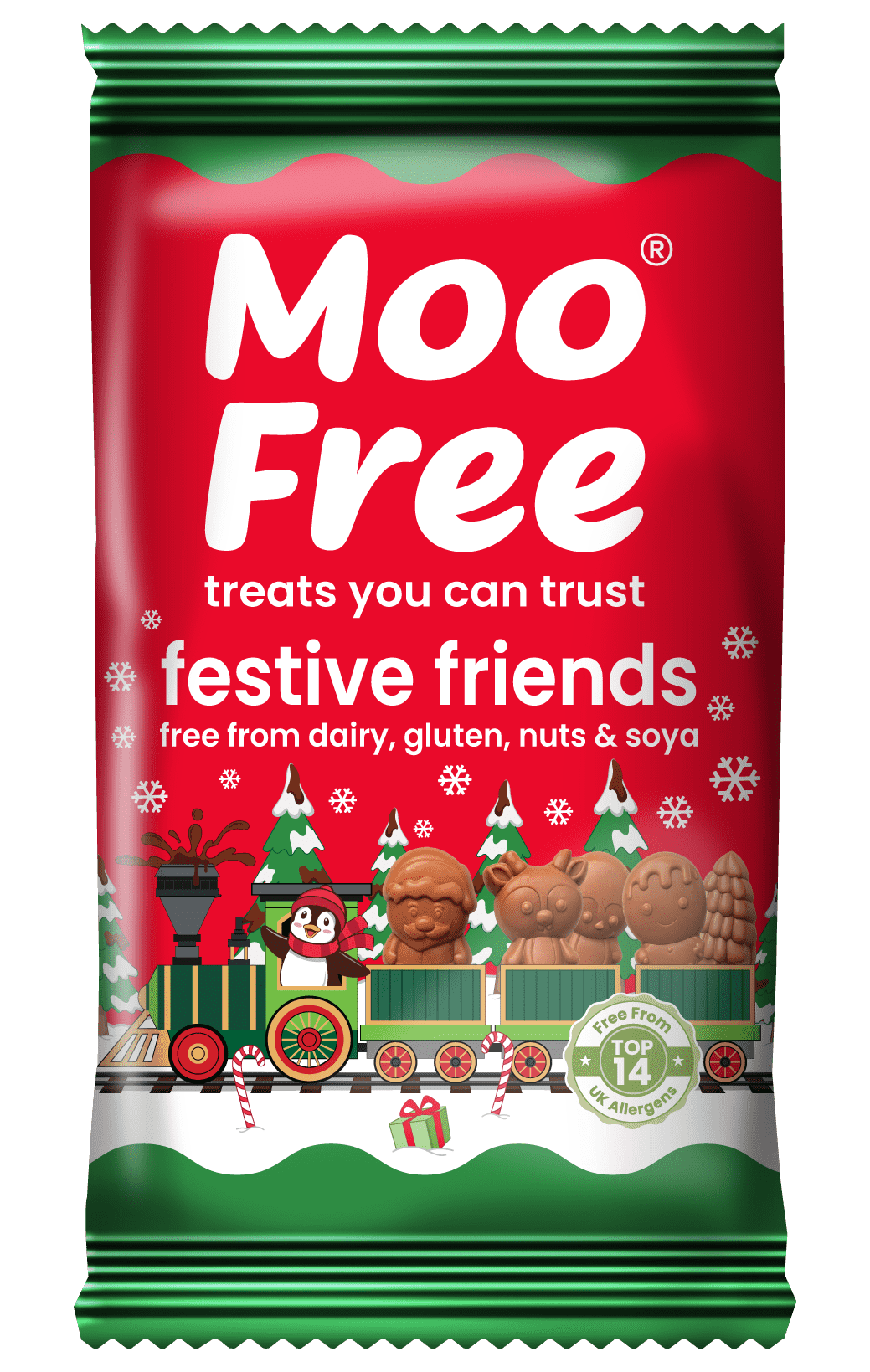 Milchschokolade-Alternative Festive Friends - Moo Free (35g)