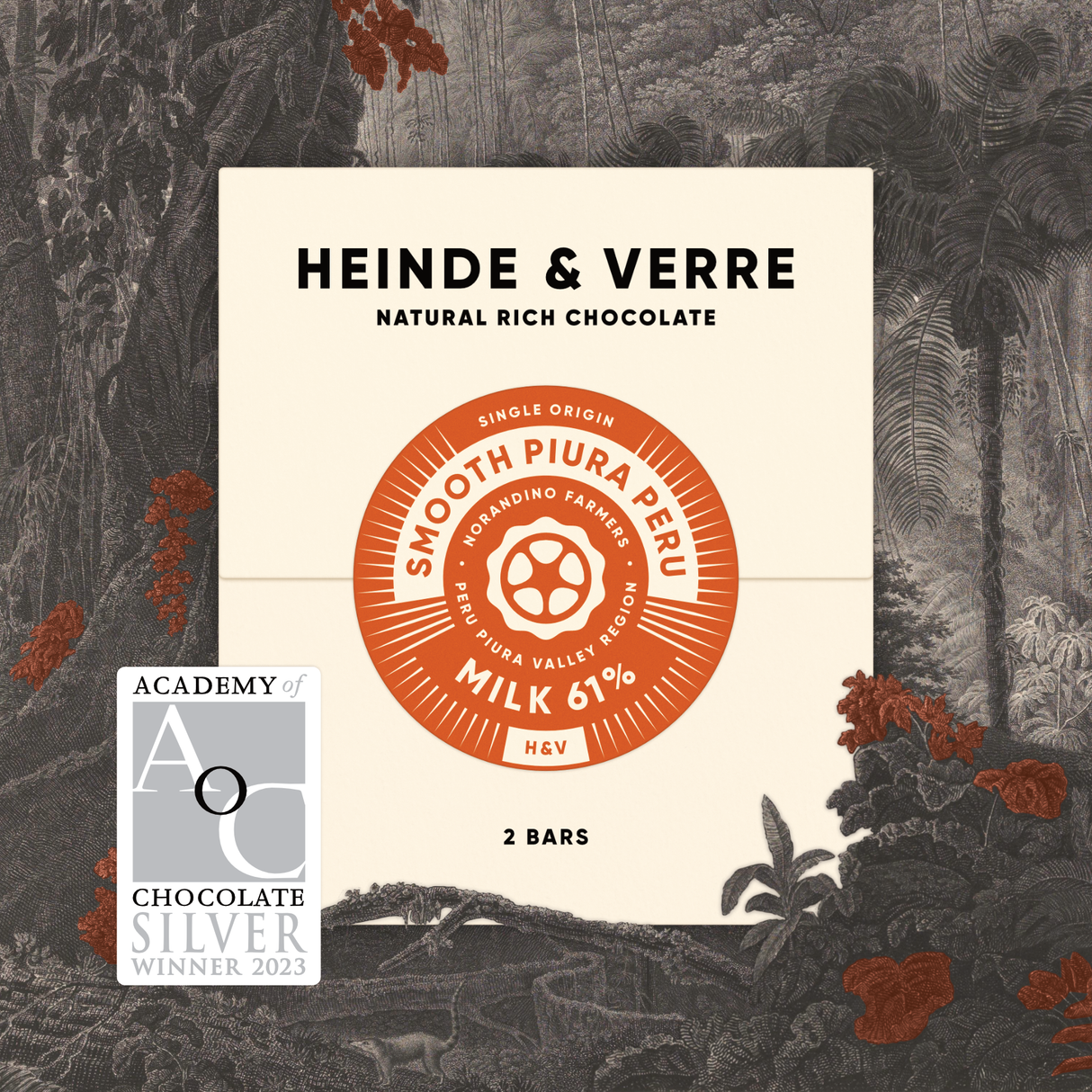 2 Tafel nussfreie Milchschokolade Smooth Piura Peru - 61% (Heinde & Verre)