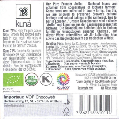 Organic Napo Amazonas - 71% (Kuna)