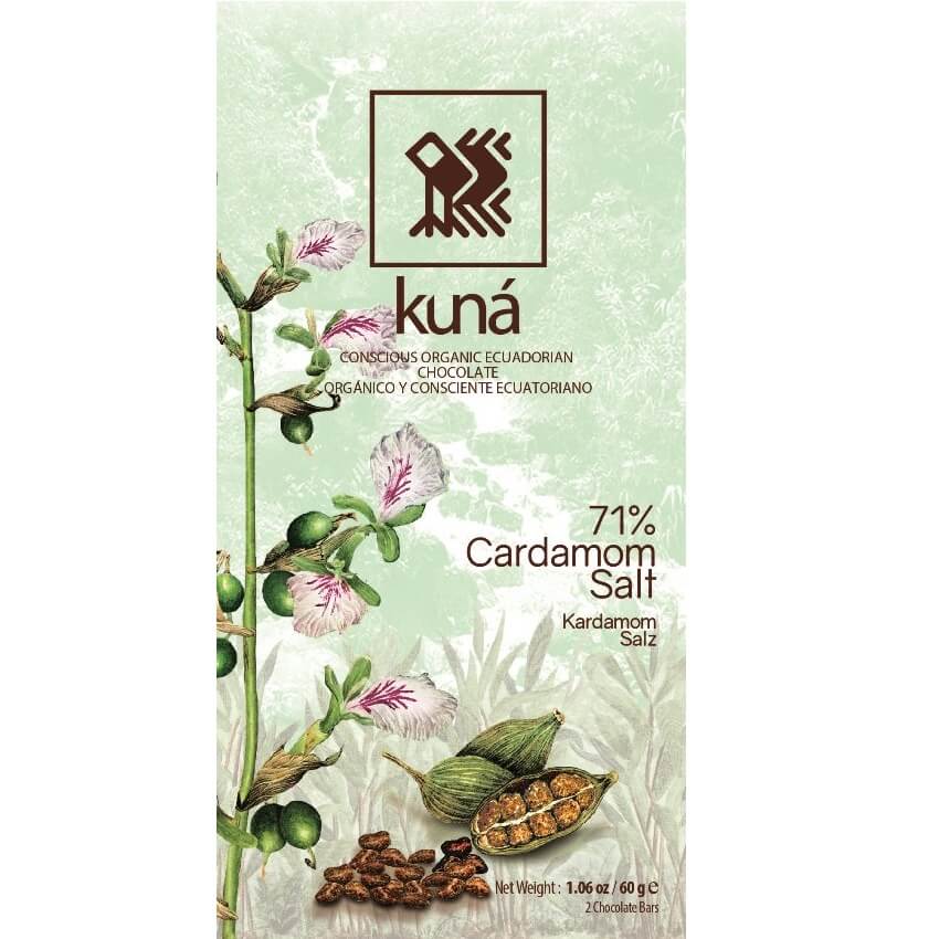 Organic 2 tablets of cardamom - 71% (Kuná)