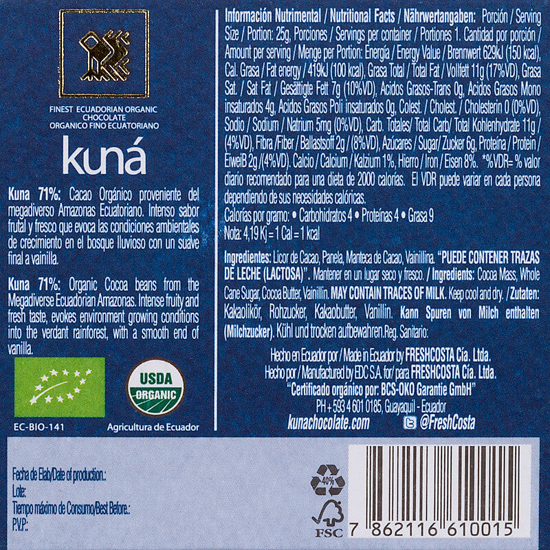 Bio Vanille - 71% (Kuná)