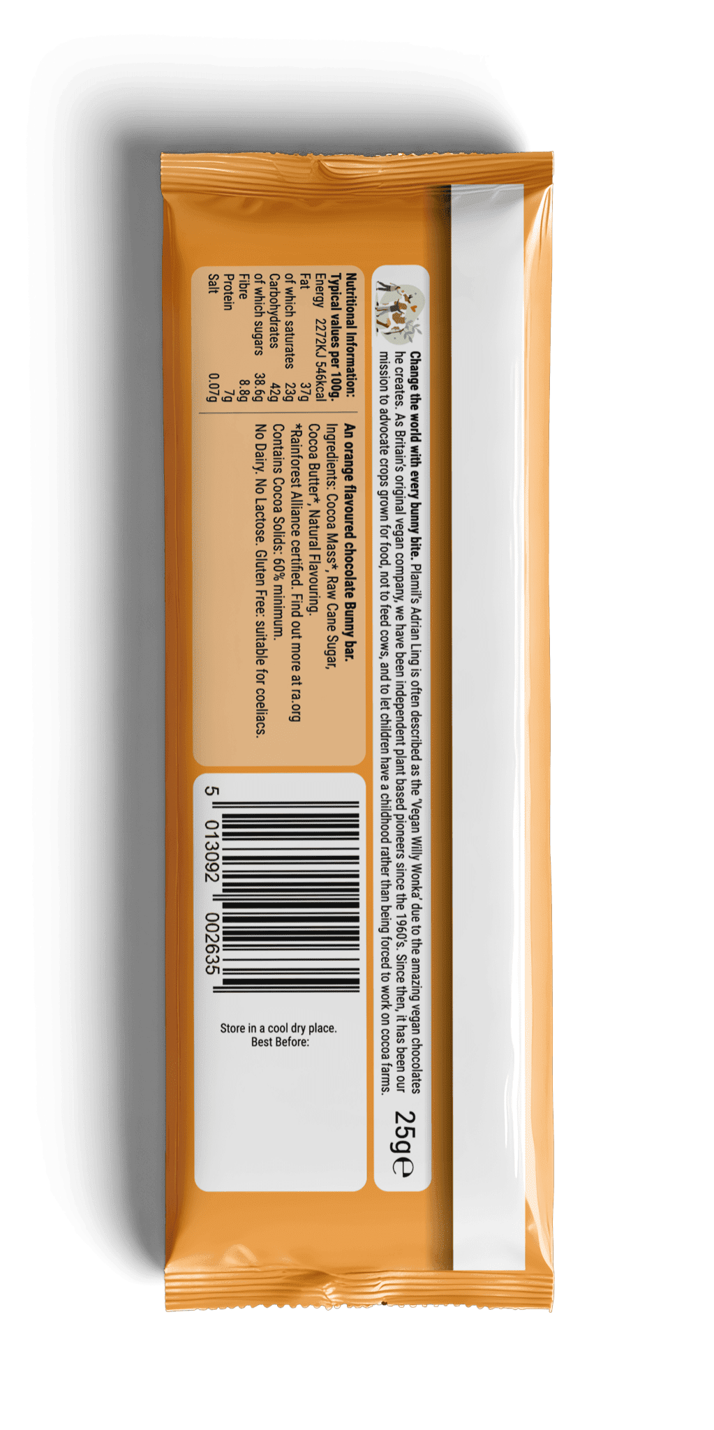 Osterhase aus dunkler Schokolade mit Orangengeschmack - So free – Plamil