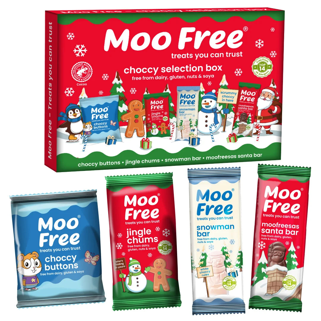Christmas Selection Box – Vegane Weihnachts‑Schokoladenmischung - Moo Free (100g)