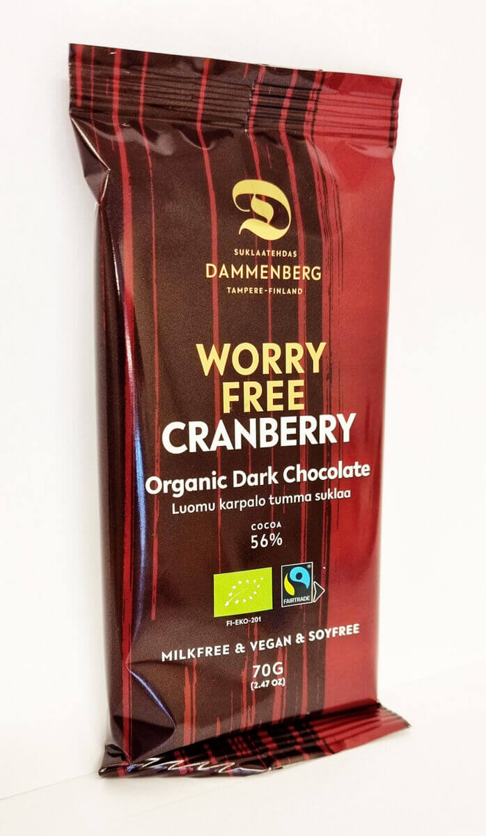 Organic Cranberry Dark Chocolate Criollo 56% (Dammenberg)