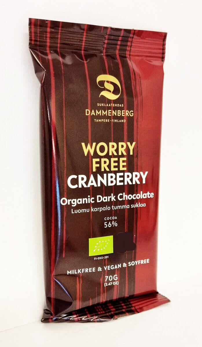 Bio Cranberry-Zartbitterschokolade-Criollo 56% (Dammenberg) - Schoko Wunderland