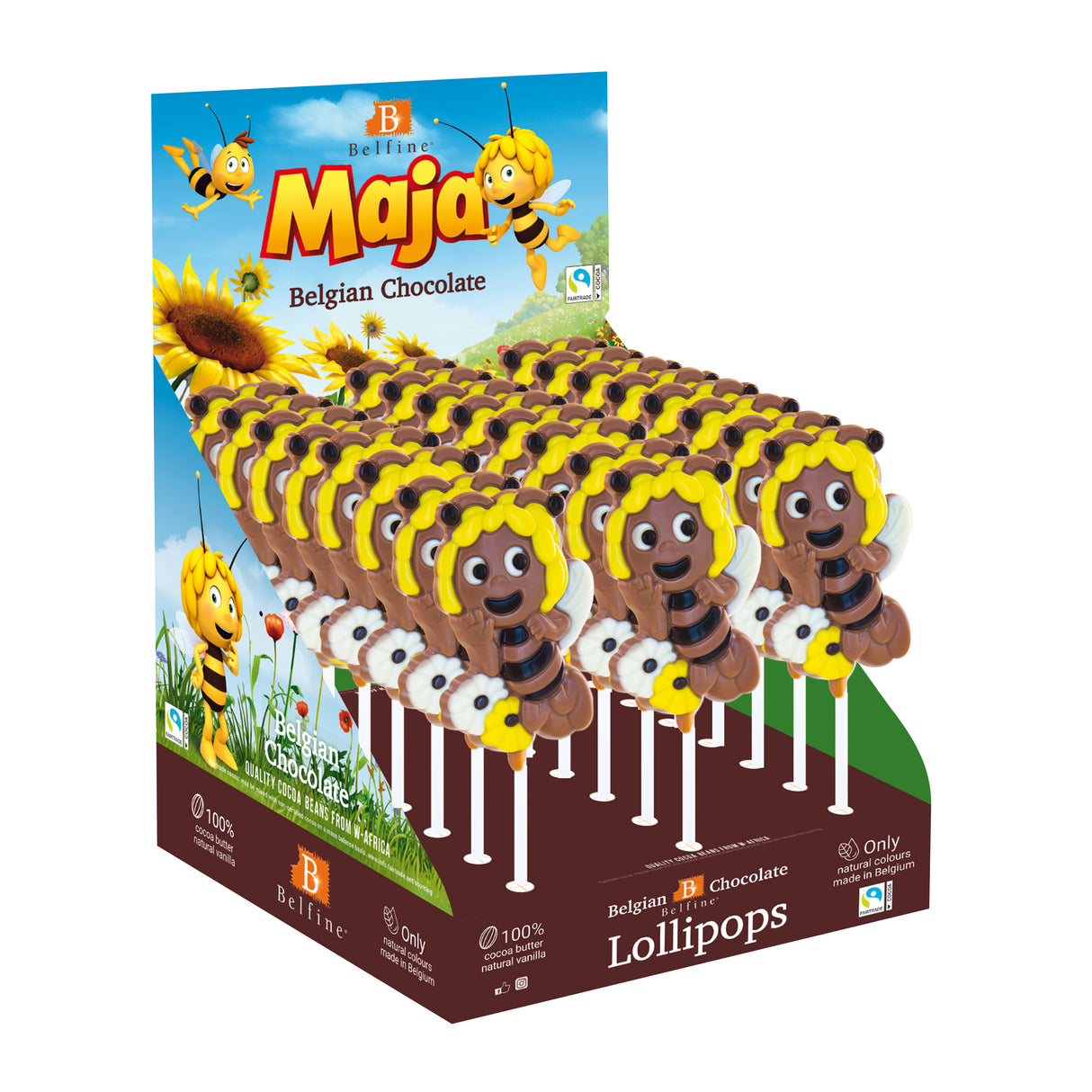 Milchschokolade Biene-Maja-Lolly – 32% (Belfine)