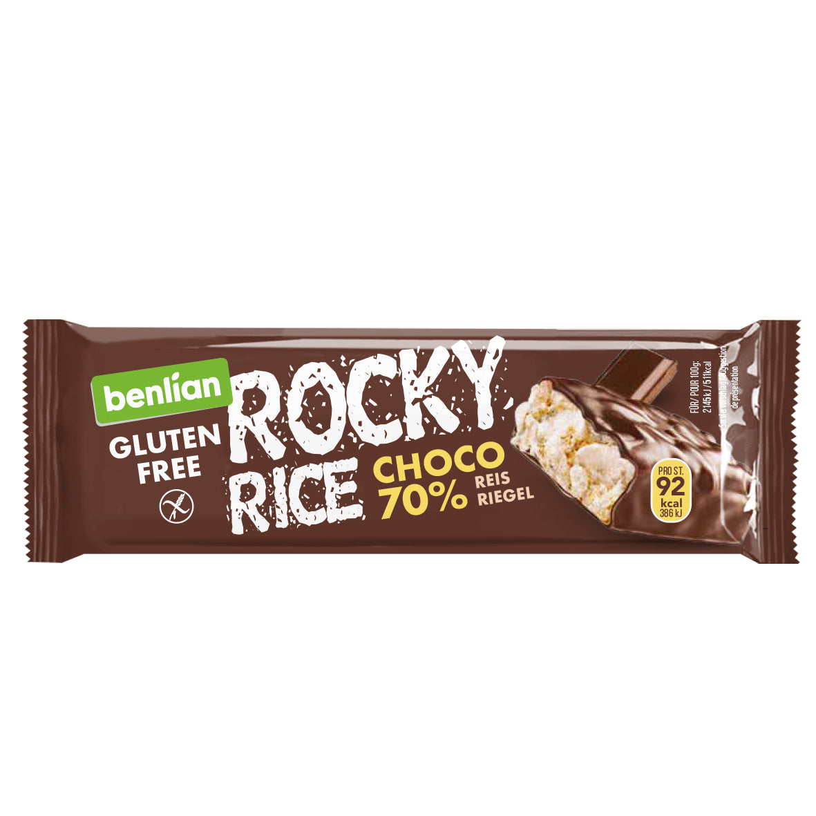 Dark Chocolate Puffed Rice Bars (Benlian)