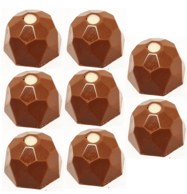 Caramel pralines made from milk-alternative chocolate, 8 pieces