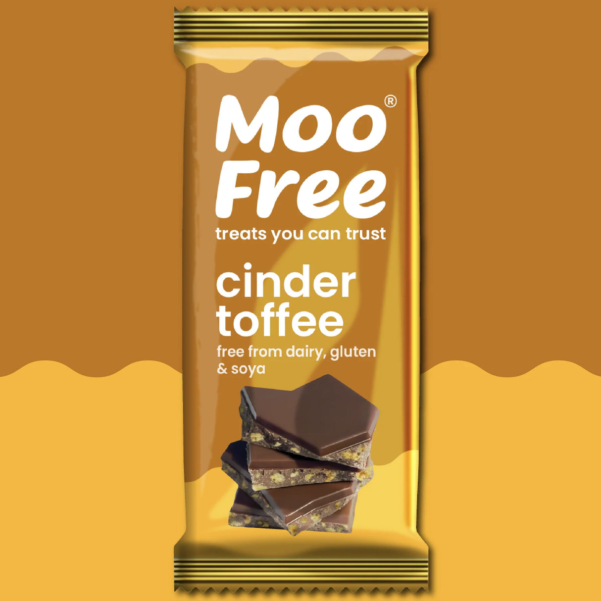Schokoladentafel mit Cinder Toffee – Moo Free (80 g)