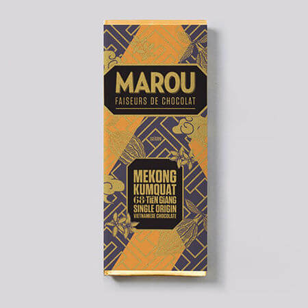 Kleintafel Zartbitterschokolade Mekong Kumquat Tien Giang - 68% (Marou)