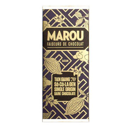 Small bar of dark chocolate Tien Giang - 70% (Marou)