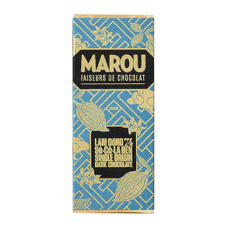 Small bar of dark chocolate Lam Dong - 74% (Marou)