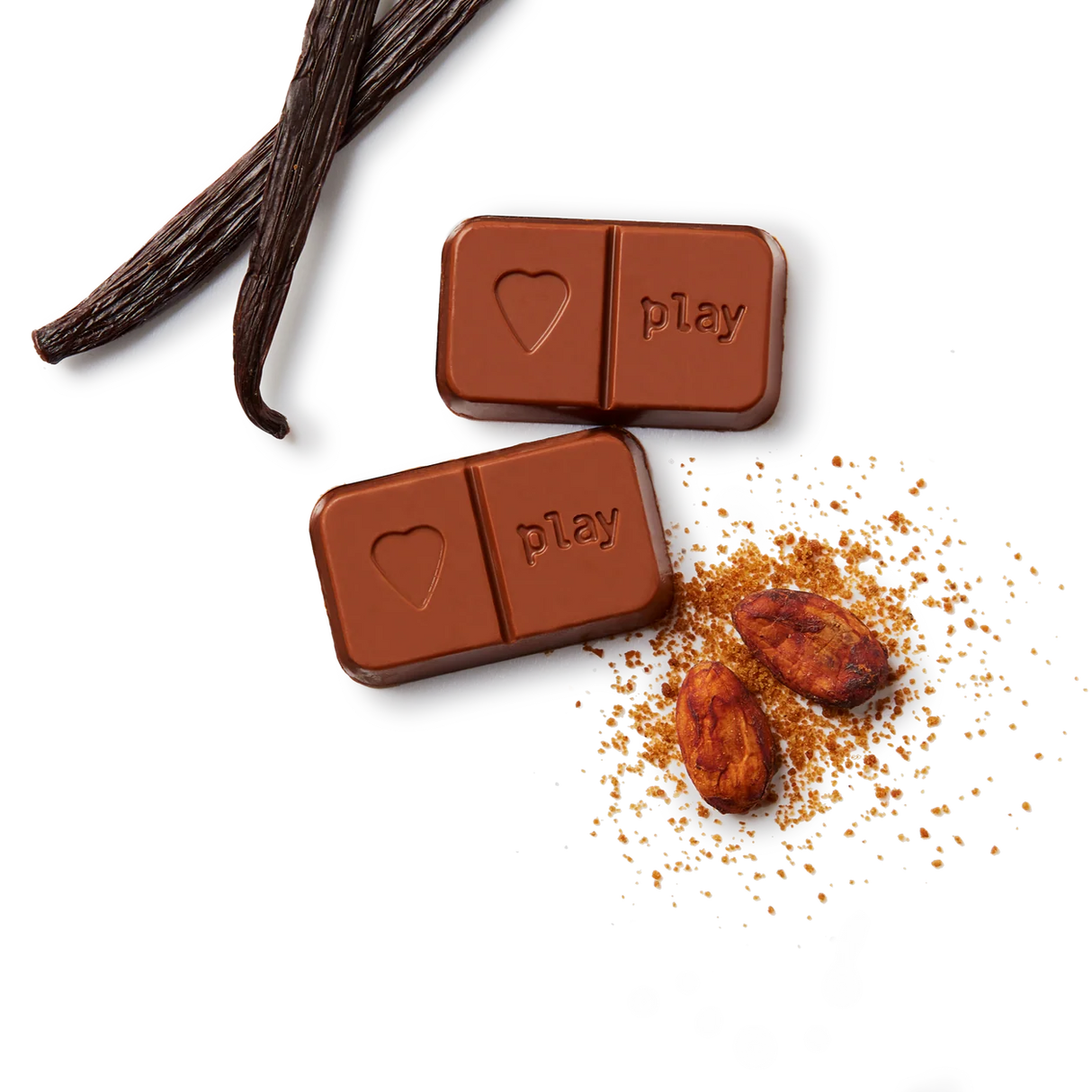 JustChoc Box - 30g allergenfreie Bio Milchalternative-Schokolade (PLAY in CHOC)