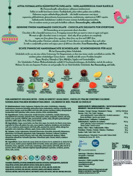 Nussfreier u sojafreier Pralinen Adventskalender (Dammenberg)