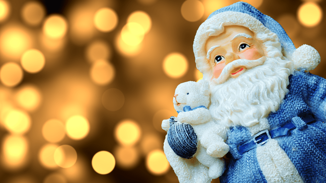 blauer weihnachtsmann