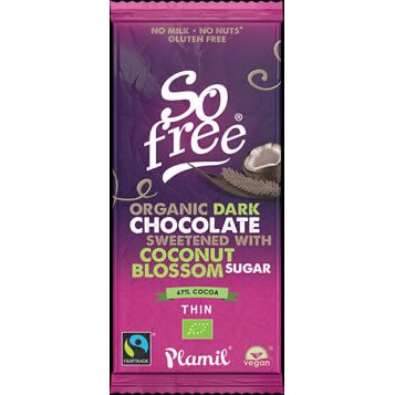 Organic dark chocolate with coconut blossom sugar - So free Fair-Trade – Plamil