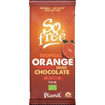 Bio Zartbitterschokolade - Orange - So free (Plamil)