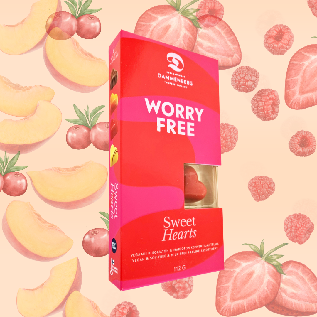 Vegane Schokoladenpralinen Sweet Hearts, 8 Stück - 46%