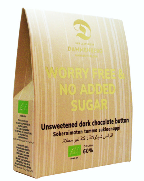 Organic Dark Chocolate Coins - no added sugar 60% (Dammenberg)