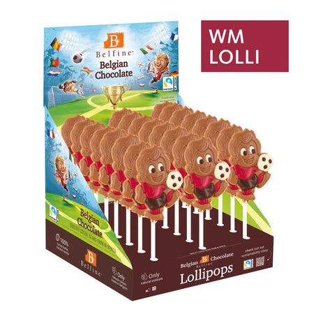 Milchschokolade Football Player-Lolly – 32% (Belfine)