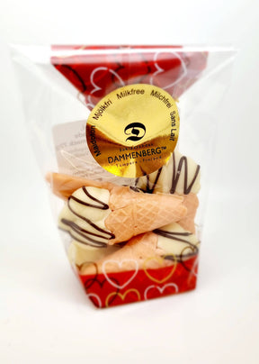 6 weiße Eisschokolade Banane-Mango - 39% (Dammenberg) - Schoko Wunderland