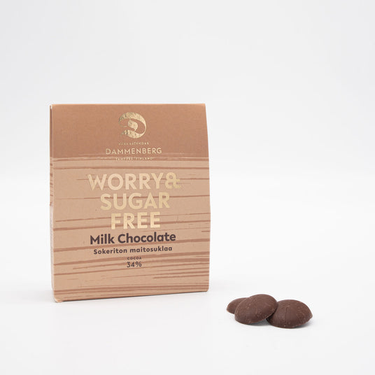 Milch-Schokoladentaler - ohne Zucker 34% (Dammenberg) - Schoko Wunderland