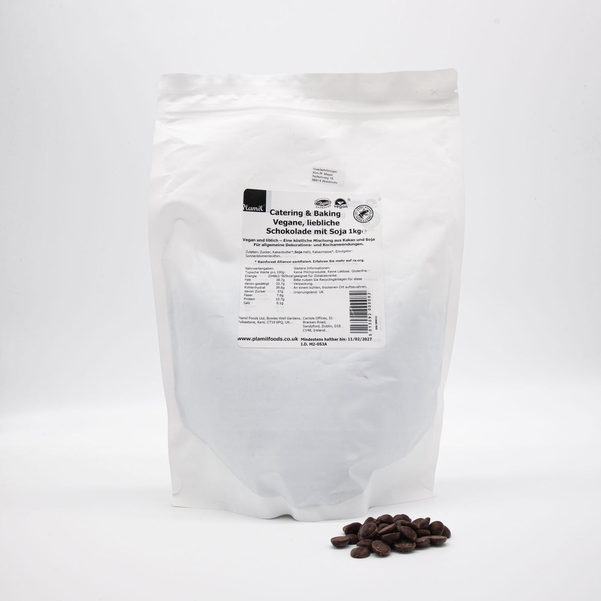 1kg liebliche Schoko-Drops mit Soja - So free Fair-Trade – Plamil