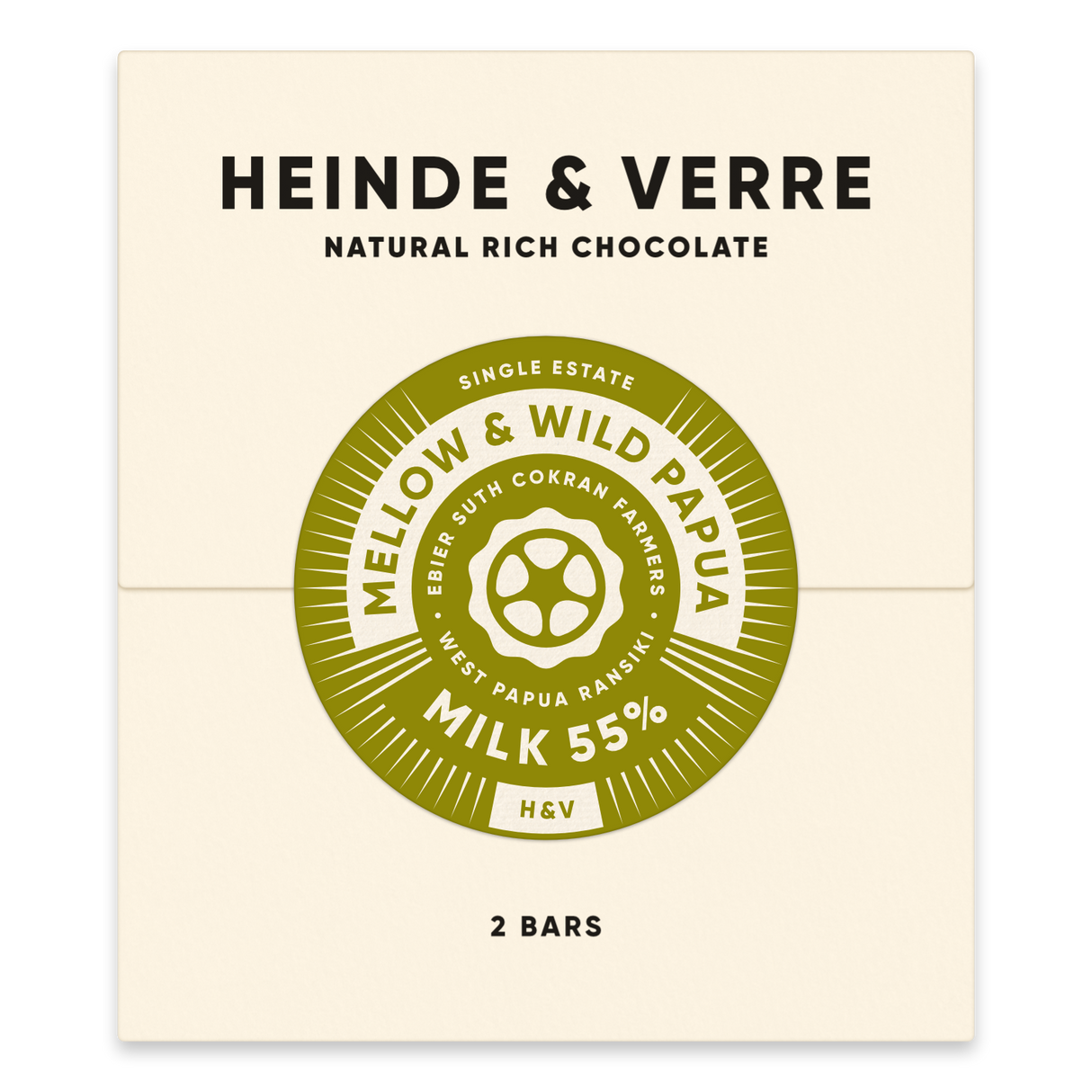 Dutch Original 2 bars of nut-free milk chocolate - 52% (Heinde & Verre)