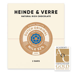 Dutch Original 2 Tafel nussfreie Milchschokolade - 52% (Heinde & Verre) - Schoko Wunderland