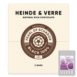 Dutch Original 2 bars of nut-free vegan dark chocolate - 71% (Heinde & Verre)