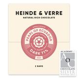 2 Tafel nussfreie vegane Pearl of Ecuador Dark - 71% (Heinde & Verre)