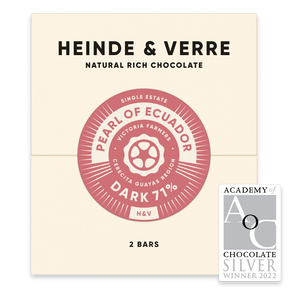 2 Tafel nussfreie vegane Pearl of Ecuador Dark - 71% (Heinde & Verre) - Schoko Wunderland