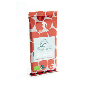 Bio Dunkle Schokolade - Moomin Hafer Erdbeere 56% (Dammenberg) - Schoko Wunderland