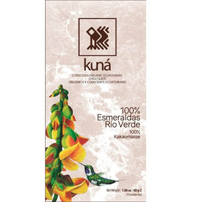 Bio 2 Tafel Rio Verde Esmeraldas - 100% (Kuná) - Schoko Wunderland